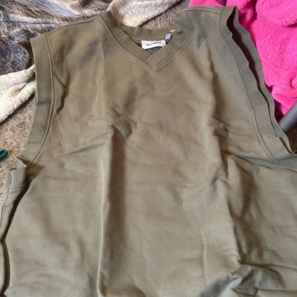 Weekday Olive Green Sleeveless Top